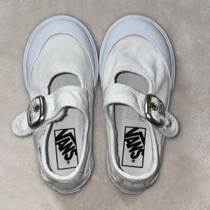 Vans Toddler White Mary Jane Shoes Size 8